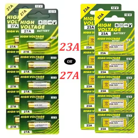 10PCS 12V Battery A27 27A Alkaline Battery A23 23A for Remote Control Doorbell Dry Cell Dry Battery