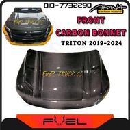 💯ORIGINAL AKANA MITSUBISHI TRITON 2019-2024 CARBON BONNET FRONT HOOK 4X4 DEPAN BONET
