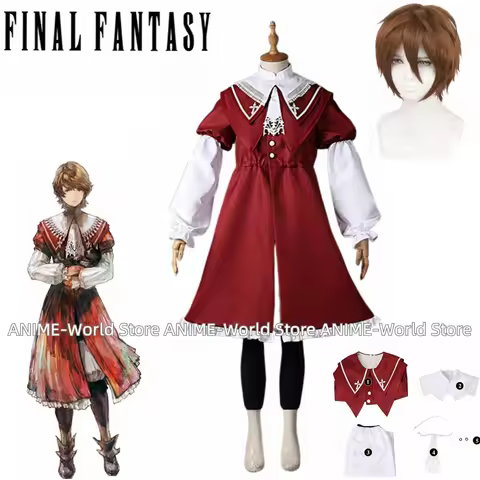 《Custom Size》Game Final Fantasy XVI FF16 Cosplay Joshua Rosfield Cosplay Costume Wig Game Suit Elega
