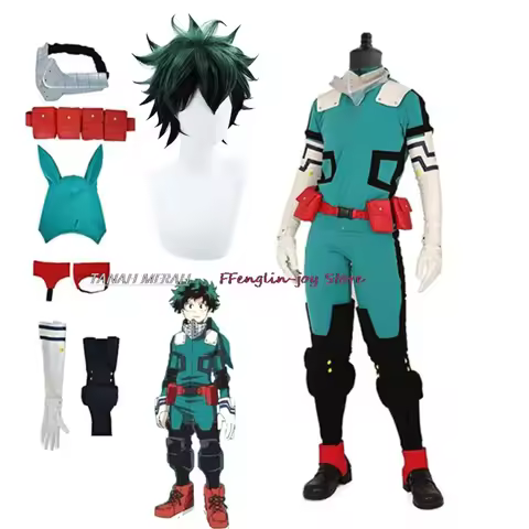 Anime My Hero School Cosplay Midoriya Izuku Cosplay Deku Battle Cosplay Costume Unisex Costume Set H