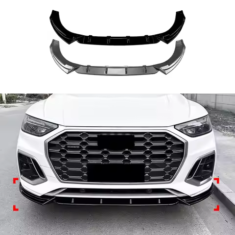 Car Front Bumper Lip Spoiler Diffuser Splitter For Audi Q5 FY SQ5 Sportback S Line 2020-2024 Lower B