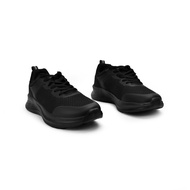 G-Max Unisex Laced Black School Shoes for Secondary | 407-01379 | Kasut Sekolah Bertali Hitam