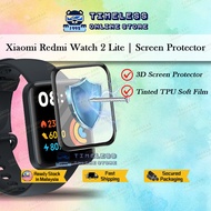 Screen Protector for Xiaomi Redmi Watch 2 Lite, 3D (PMMA) Full Cover & Tinted TPU (Soft Film), (Xiao