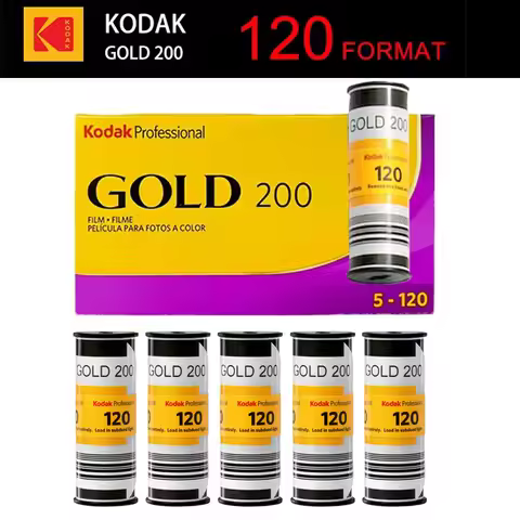 1-5 Roll Classic Kodak Gold 200 Professional IOS 200 Portrait Landscape 120mm Color Negative Film Ex