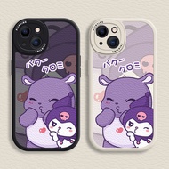 Case iPhone for 14 / 13 / 12 / 11 Promax Kiss Kuromi and Baku Soft Casing for iPhone  6 / 7 / 8 Plus