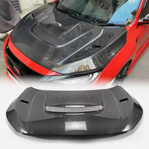 For FK8 Civic Type R 5 Door VRSAR1 Style Front Hood Racing Aero Upgrade Parts