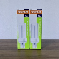 ( แพ็ก 2 ดวง ) OSRAM หลอดตะเกียบ หลอดประหยัดไฟ 10W ขั้วG24d-1 / DULUX D 840 Cool White แสงขาวเหลือง,