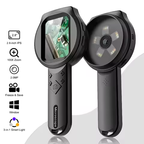 2.8’’ IPS Screen Digital Magnifier Portable Handheld Video Microscope HD1080P 100X Zoom With 15LEDs 
