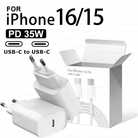 For iPhone 16 Pro Max Original 35W PD Fast Charger For Apple iPhone 15 Plus USB-C Quick Charging Wea