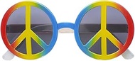W WIDMANN MILANO Party Fashion 6602H Love and Peace Glasses, Multicoloured, Hippie, 70s, Carnival, T