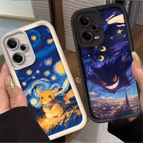 P-Pokemon Starry Sky Case For Xiaomi Redmi Note 13 14 14S 12 11 Pro Plus 5G 12S 11S 10S 10 9 Redmi 1