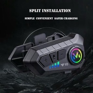 Intercom Y10 Helmet Headset Bluetooth Waterproof Helm Motor Full Face/Half Face Intercom 5.3 - SYS