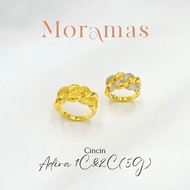 Moramas (5G) Hollow ADIRA 1.2cm Ring 916 Gold/Cincin (5G) ADIRA Kosong 1.2cm Emas 916/时尚戒子916金