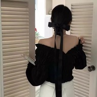 Blue Satin Bow Gig New Products Long Tail 70cm Length 13cm KD-11