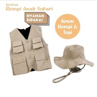 Children's Adventure Safari Vest Free Hat/Vest Children's Safari Hat Vest