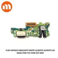 FLEX/COMPLETE CHARGER BOARD INFINIX X663/X677 (NOTE 11/NOTE 12/NOTE 12I 2022) CON T/C+CON H/F+MIC