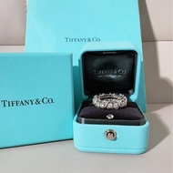 Tiffany蒂芙尼 Jean Schlumberger by Tiffany系列 Sixteen Stone 鉑金十六石戒指，54碼，新版 Pt950鉑金鑲鑽