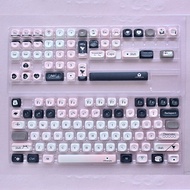 New MOA Black Pink Keycaps 118-Key Original Sin Compatible with Rainy75 Wolf Spider ATKmade68 Wootin