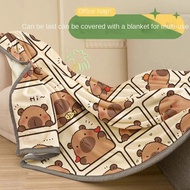 Cartoon Capybara Blanket Summer Thin Blanket for Aircon Room Nap Fluffy Soft Quilt Single Queen Size
