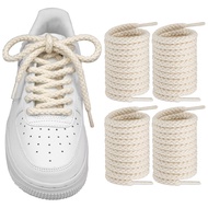 2 Pairs Round Rope Shoe Laces Thick Cotton Shoelaces Strings for Air Force 1, Air Jordan,Dunk Sneake