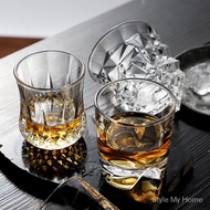 Wine Whiskey Shot Glass Glass Wine Home Bar Creative Carved Spirits Liquor Cup