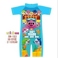 🔥READYSTOCK🔥 SW153 BABY SHARK SWIMMING SUIT 2Y 4Y 5Y 6Y 7Y 9Y