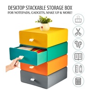 Desktop Stackable Storage Box – 4-Drawer Organizer for Office, Makeup & Gadgets