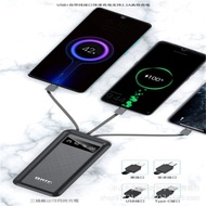 Super Fast Charge Powerbank Built in Cable Wireless Charging iPhone Samsung Compatible