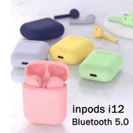 Headphone games Earplugs wireless i12 Tws Wireless Headphones Bluetooth 5.0 Earphone Matte Macaron E