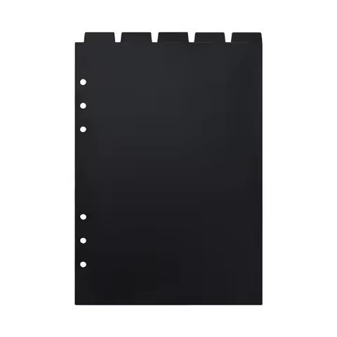 6 Holes Inner Paper Page Dividers Planner Black Loose-leaf Divider Binder Index Separator Index Divi