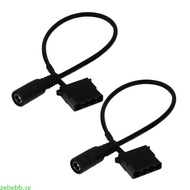 zebebb 27cm PVC Power Conversion Cable For Computer Admirers DC5 5x2 1mm To Link