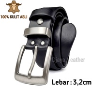 Men's Genuine Leather Belt/ Men's Leather Belt/ Genuine Leather Buckle Garut Leather Belt