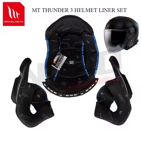 For MT THUNDER 3 JET Helmet Lining Original MT Raytheon 3 Half Helmet Replacement Lining Ear cascos 