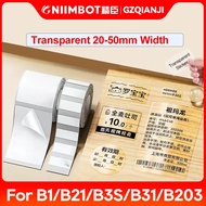 B21/b1/b3s Transparent Label Printing Paper Name Sticker Waterproof Circle/square Thermal Label Prin