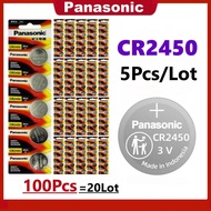 100pcs Original PANASONIC CR2450 CR 2450 3V Lithium Battery For Watch Calculator Clock Remote Contro