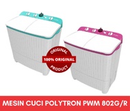 Polytron Mesin Cuci 2 Tabung 8 Kg Hijab Series PWM 802 PWM802 TwinTube