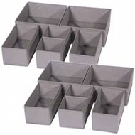 1/3/6/9/12 Packs Simple Style Foldable Cloth Storage Box Closet Dresser Drawer Divider Organizer Bas