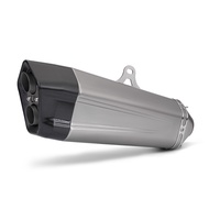 Motorcycle exhaust muffler LV20 double hole tail section universal exhaust muffler for Ninja 400 450