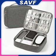 SAVF Travel Electronic Gadget Organizer USB Cable Bag Multi-Function Storage Bags Large Pouch Cable 