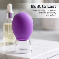 Silicone Glass Cupping Cups for Facial Massage - Portable Vacuum Cupping Device