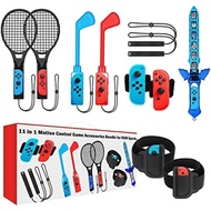 Switch Sports Accessories - 11 in 1 Switch Sports Accessories Bundle for Nintendo Switch Sports, Family Accessories Kit Compatible with Switch/Switch OLED Sports Games TXD6