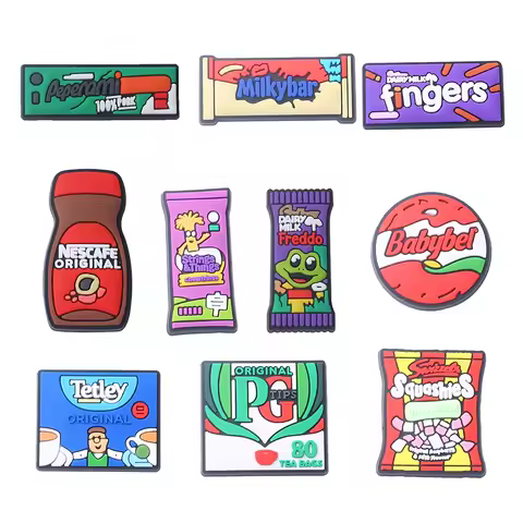 19pcs/set Wine and snacks Series ​for Shoe Charms Accessories for Classic Clog Shoe Decoration Kids 