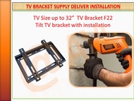 AVL FT22 Fix Wall TV Bracket with Installation Suitable for TV size up to  42" with VESA mounting not more than 200 x 200 mm TV swivel mounting bracket Suitable all Major brand Xiaomi  Prism  Samsung  LG  Sony  Etc ...