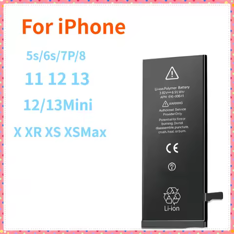 Replacement Bateria for IPhone 5S 6 6S 7 8 Plus X XR XS Max 11 12 13 Pro Max Mini Original Mobile Ph