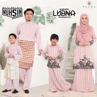 NEW ARRIVAL | FAMILY SET SEDONDON | KURUNG LUBNA, KURTA UZAIR & BAJU MELAYU MUHSIN | SOFT MAUVE | KU