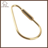 YELGIRL 2pcs Brass Keychain Hook, Brass Drop Brass Screw Lock Carabiner, Keychain Carabiners Screw L