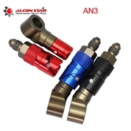 Alconstar- Aluminum Motorcycle AN3 Brake Caliper Quick Removal Cover Brake Line Connector For Yamaha