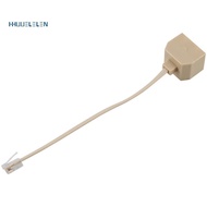 Telephone RJ11 Male Line to Double RJ11 Female Jack Filter Splitter Adapter
