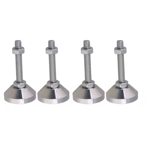 4Pcs 304 Stainless Steel Adjustable Feet Thread Dia M8x50mm Fixed Machine Furniture Feet Pad for Cab