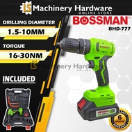 BOSSMAN 20V Brushless Cordless Impact Hammer Drill BHD777 with 29pcs Accessories - 1pc 2.0Ah Battery